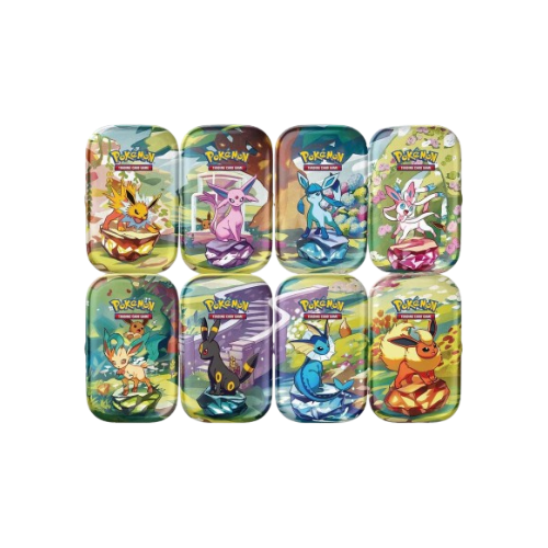 Pokemon Prismatic Evolutions Costco 8-Pack Mini Tins Bundle