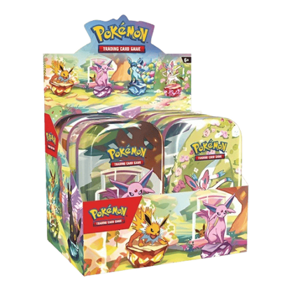 Pokemon Prismatic Evolutions Mini Tin Display