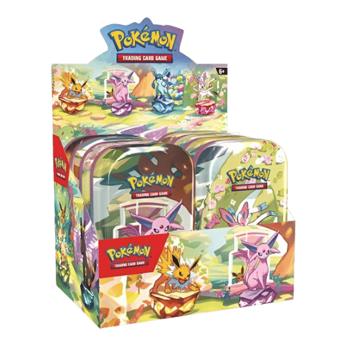 Pokemon Prismatic Evolutions Mini Tin Display
