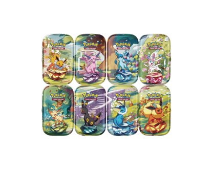 Pokemon Prismatic Evolutions Mini Tin Display
