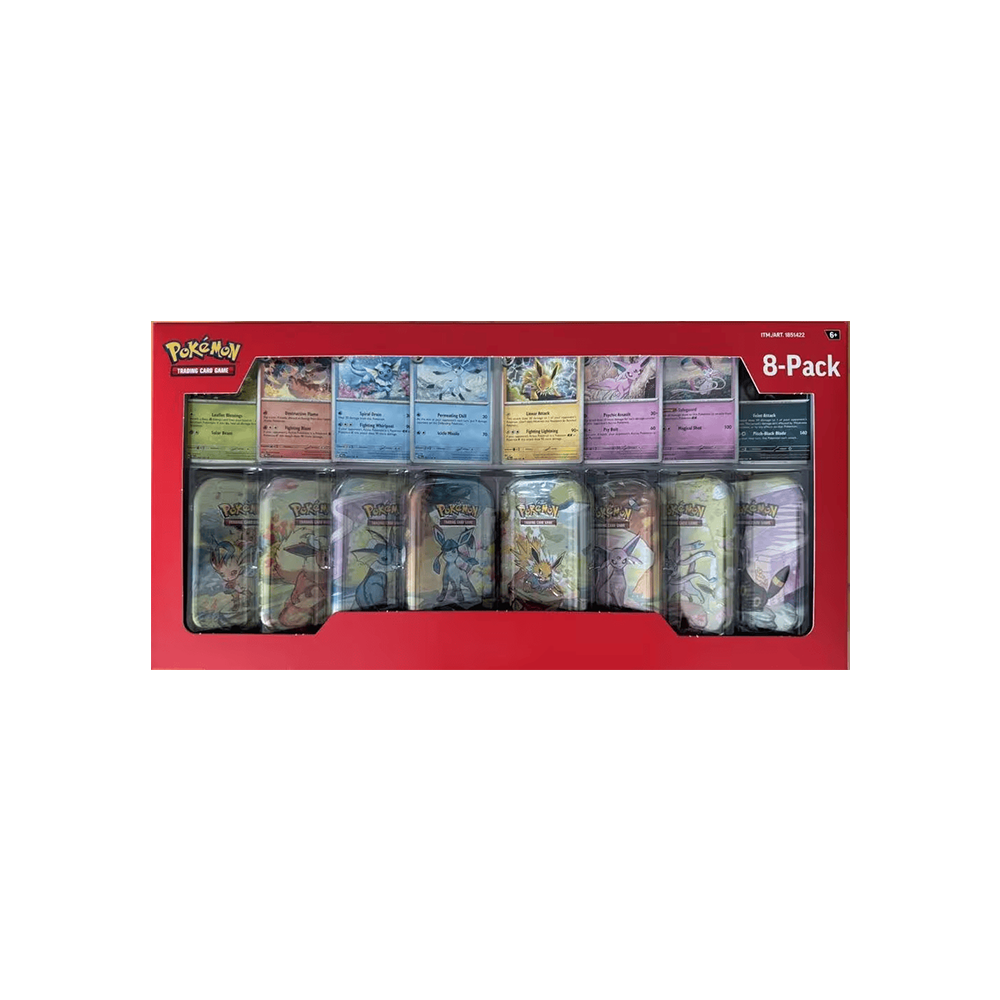 Pokemon Prismatic Evolutions Mini-Tins-8-Pack Costco