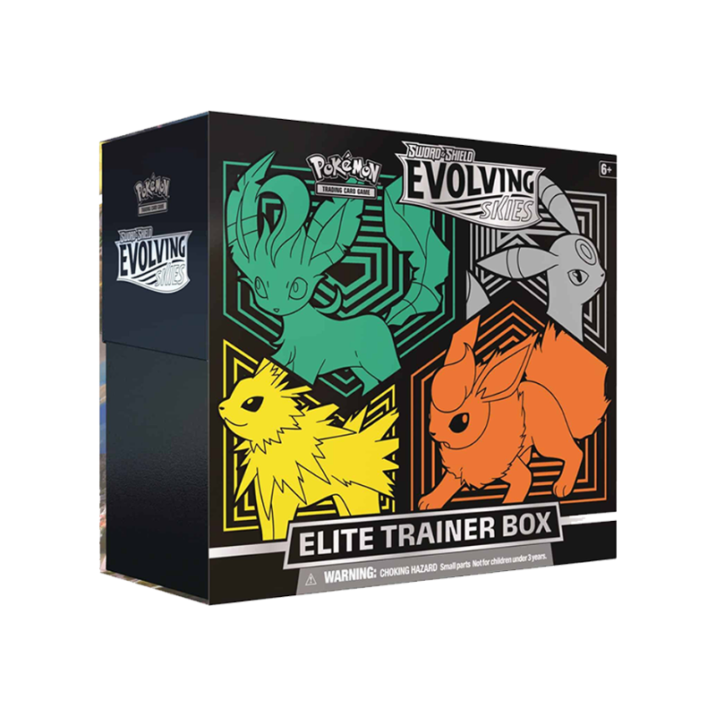 Pokémon Sword & Shield Evolving Skies Elite Trainer Box EN – mit Leafeon, Umbreon, Jolteon & Flareon