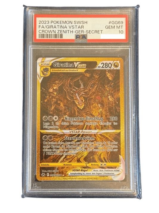 Pokémon Giratina VSTAR GG69/GG70 Full Art Secret Rare Crown Zenith PSA 10 GEM MT – Deutsch