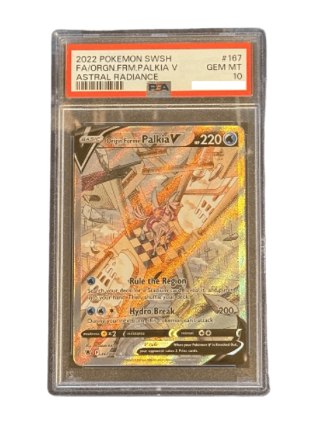 Pokémon Origin Forme Palkia V 167/189 Full Art Astral Radiance PSA 10 GEM MT EN – 2022