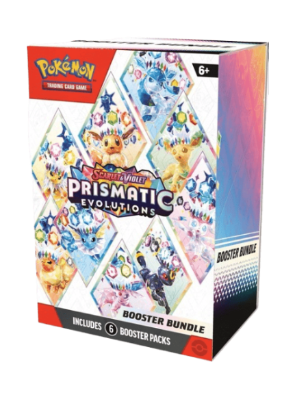 Pokémon Scarlet & Violet Prismatic Evolutions Booster Bundle EN – 6 Booster Packs