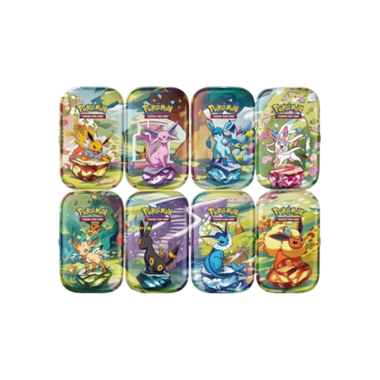 Pokemon Prismatic Evolutions Costco 8-Pack Mini Tins Bundle