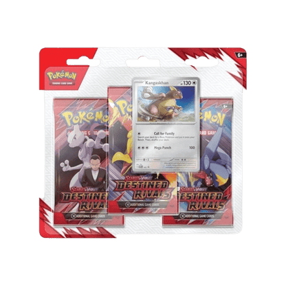 Englischer Pokémon TCG Scarlet & Violet 10 Destined Rivals 3-Pack Blister mit 3 Booster Packs und Promokarte